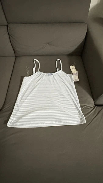 NWT JUST BE Striped Strappy sleep Set,white/blue Size M#26