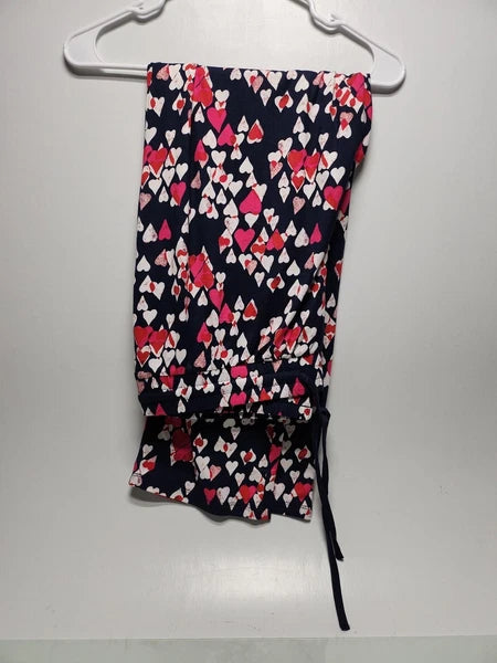 AnyBody Navy Heart Pattern Pajama Set Size Large RK20