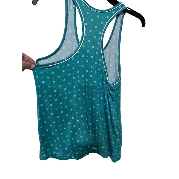 ALFANI WOMENS PAJAMAS MODAL SET TANK TOP TEAL & LEGGINGS CLASSIC BLACK SIZE XS