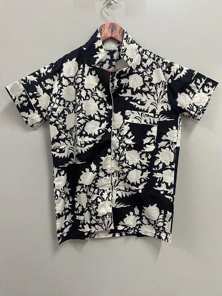 Button-up top with classic collar