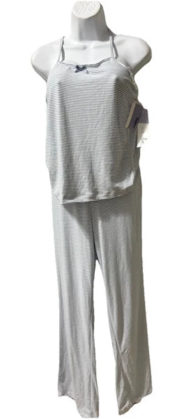NWT JUST BE Striped Strappy sleep Set,white/blue Size M#26