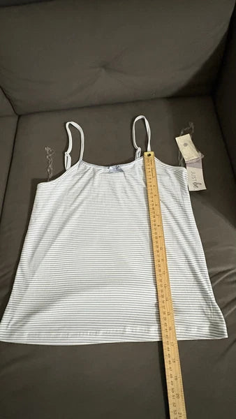 NWT JUST BE Striped Strappy sleep Set,white/blue Size M#26