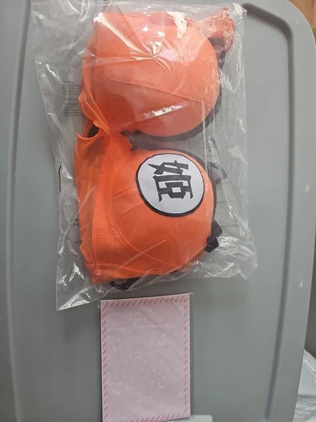 Littleforbig Women Nightwear Sexy Wish Ball Anime Orange & Black Sleepwear New S