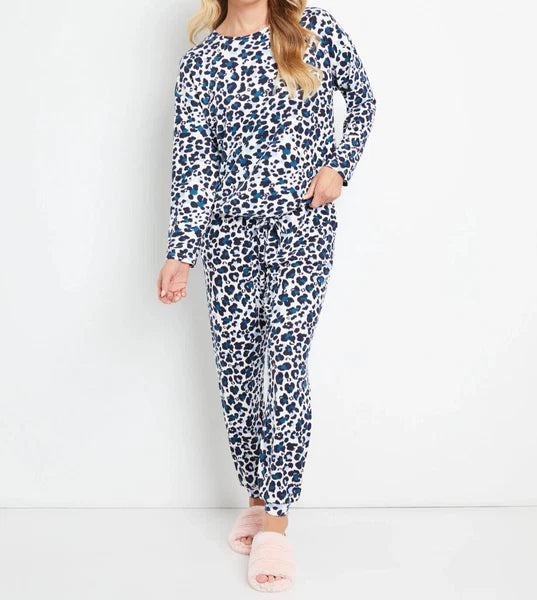 Ladies size 14/16 Teal Leopard midseason pyjamas Rivers  NEW A2511