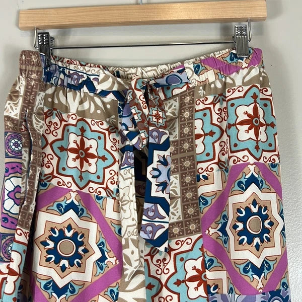 Tolani Zadie Notched Collar Top & Relaxed Fit Pant 2 Piece Pajama Set