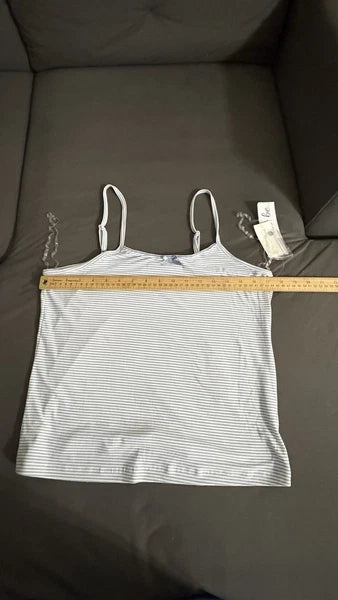 NWT JUST BE Striped Strappy sleep Set,white/blue Size M#26