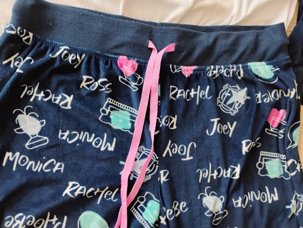 Friends TV Show Pajama Set. Juniors/Women's Medium. Rachel, Monica, Phoebe. 90s