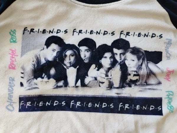 Friends TV Show Pajama Set. Juniors/Women's Medium. Rachel, Monica, Phoebe. 90s