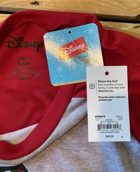 Disney NWT $46 Women’s Minnie pajama Set Size S Red P1