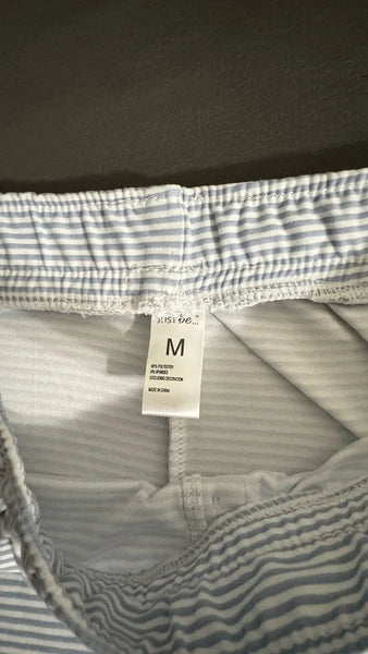 NWT JUST BE Striped Strappy sleep Set,white/blue Size M#26
