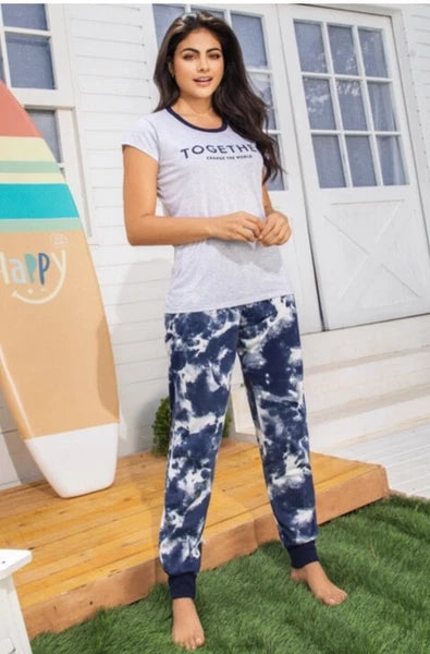 Women Sexy Pajama Sleepwear Jogger Set Cotton Provocame Size M