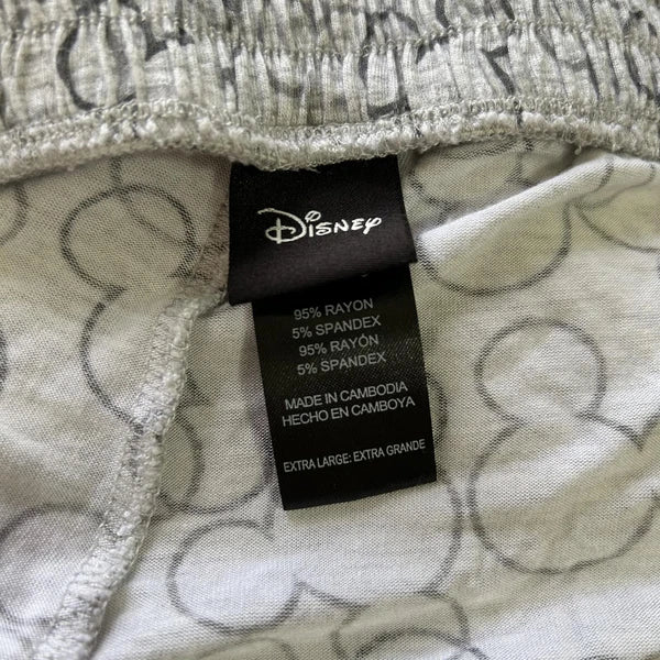 Disney Mickey Mouse Gray Mickey Ears Pajama Set Sleepwear Women's XL