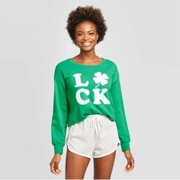 Women's "Lucky" Lounge Pajama Set - Grayson Threads - Green - XS - C176