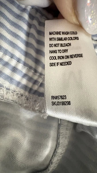 NWT JUST BE Striped Strappy sleep Set,white/blue Size M#26