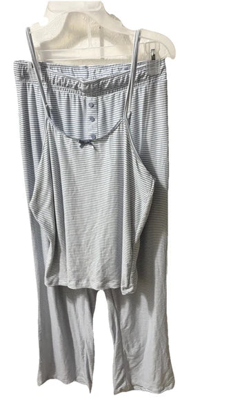 NWT JUST BE Striped Strappy sleep Set,white/blue Size M#26