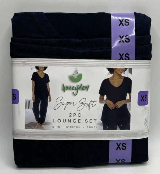 Women's Size XS Honeydew Super Soft 2-Piece Lounge Set Pajamas Blue Moons