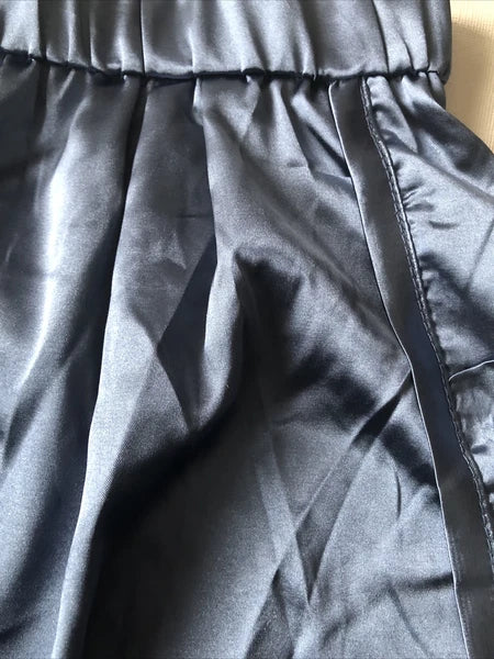 Vrkufie Blue Gray Satin Pajama Set Size XL