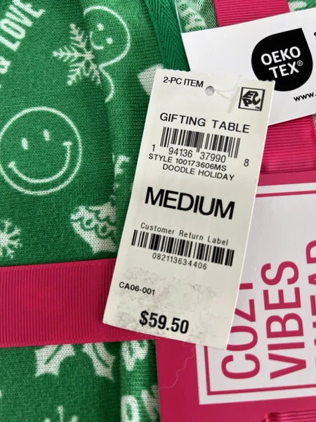 Brand New-Jenni 2-Pc. Long-Sleeve Packaged Pajamas Set