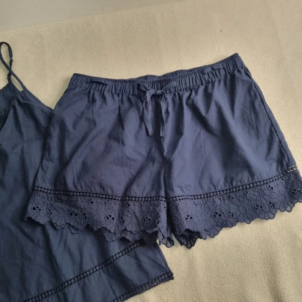 Gingerlilly Size L Summer Pyjama Navy Short Set Size L BNWT NEW RRP $99.95 EC