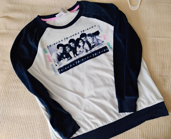 Friends TV Show Pajama Set. Juniors/Women's Medium. Rachel, Monica, Phoebe. 90s