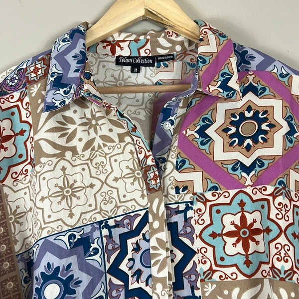 Tolani Zadie Notched Collar Top & Relaxed Fit Pant 2 Piece Pajama Set