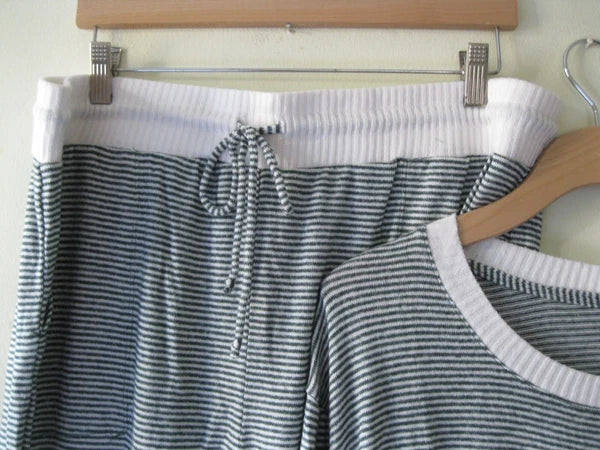 Honeydew Ladies Super Soft 2-Piece Pajama Set Hunter Green Stripe XXL