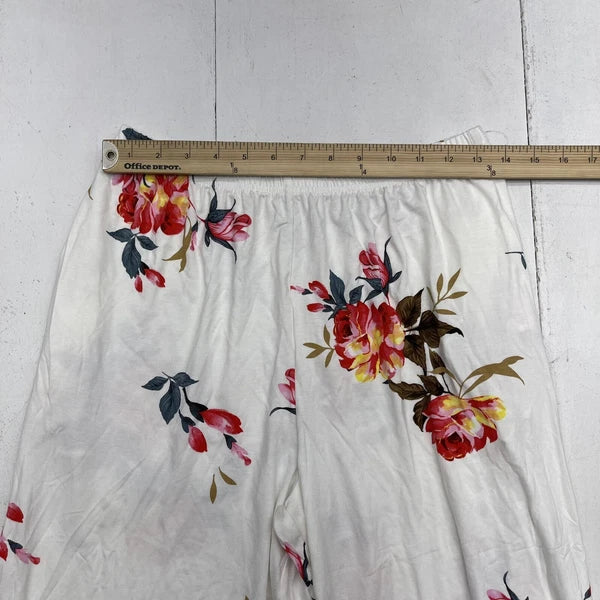 Prin Story White Floral Pajama Set Women’s Size Medium New