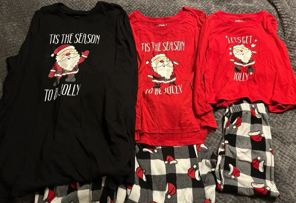 Family pajamas. Dad 2XLT. Mom XL. Daughter 7/8