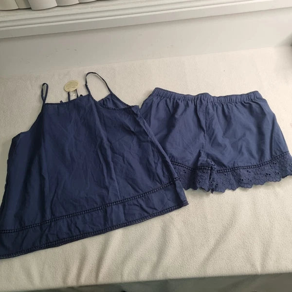 Gingerlilly Size L Summer Pyjama Navy Short Set Size L BNWT NEW RRP $99.95 EC