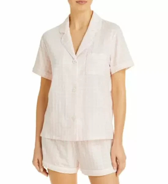 Aqua EB1046 Women's Pink Printed Pajama Set Size Small
