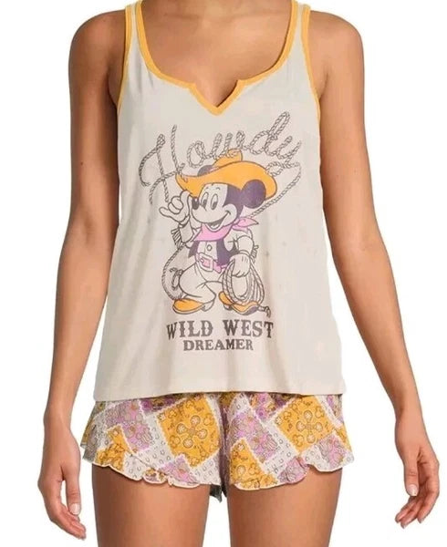 ©DISNEY Howdy Wild West Dreamer~ Medium (8-10) ~ 2-Piece Pajama Shorty Tank Set
