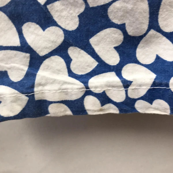 Alicia Mahecha Womens Size Small 2 Piece Sleep Set Blue White Hearts